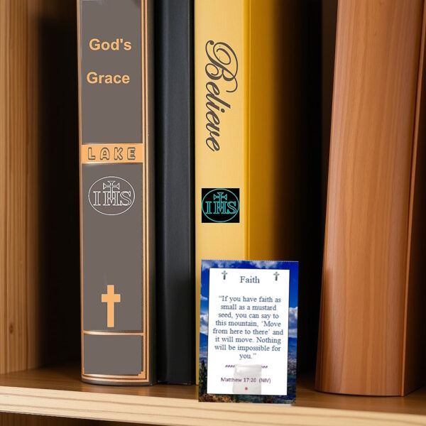 25 Christian Mustard Seed Faith Cards, Handmade, Mountain Moving Blue Faith Card, Matthew 17 Scripture Card, Expect Miracles Faith - Image 3