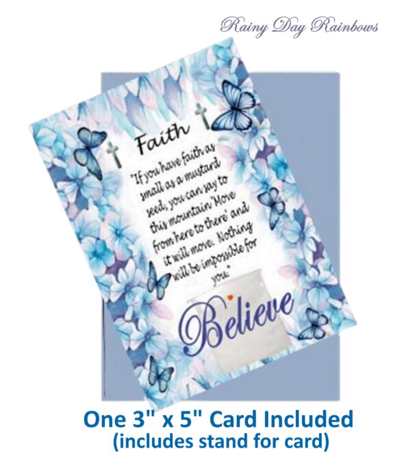 blue flower card with envelope