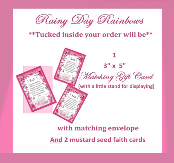 50 Mustard Seed Faith Pink Floral with Butterflies Faith Cards, Handmade, Mustard Seed Parable Matthew 17,  Matching Gift Card Included - Image 6