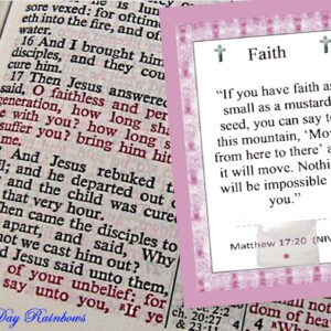 25 Faith As Small As A Mustard Seed Cards for Spring, Mountain Moving Faith, Handmade, Mustard Seed Parable Matthew 17:20, Expect Miracles